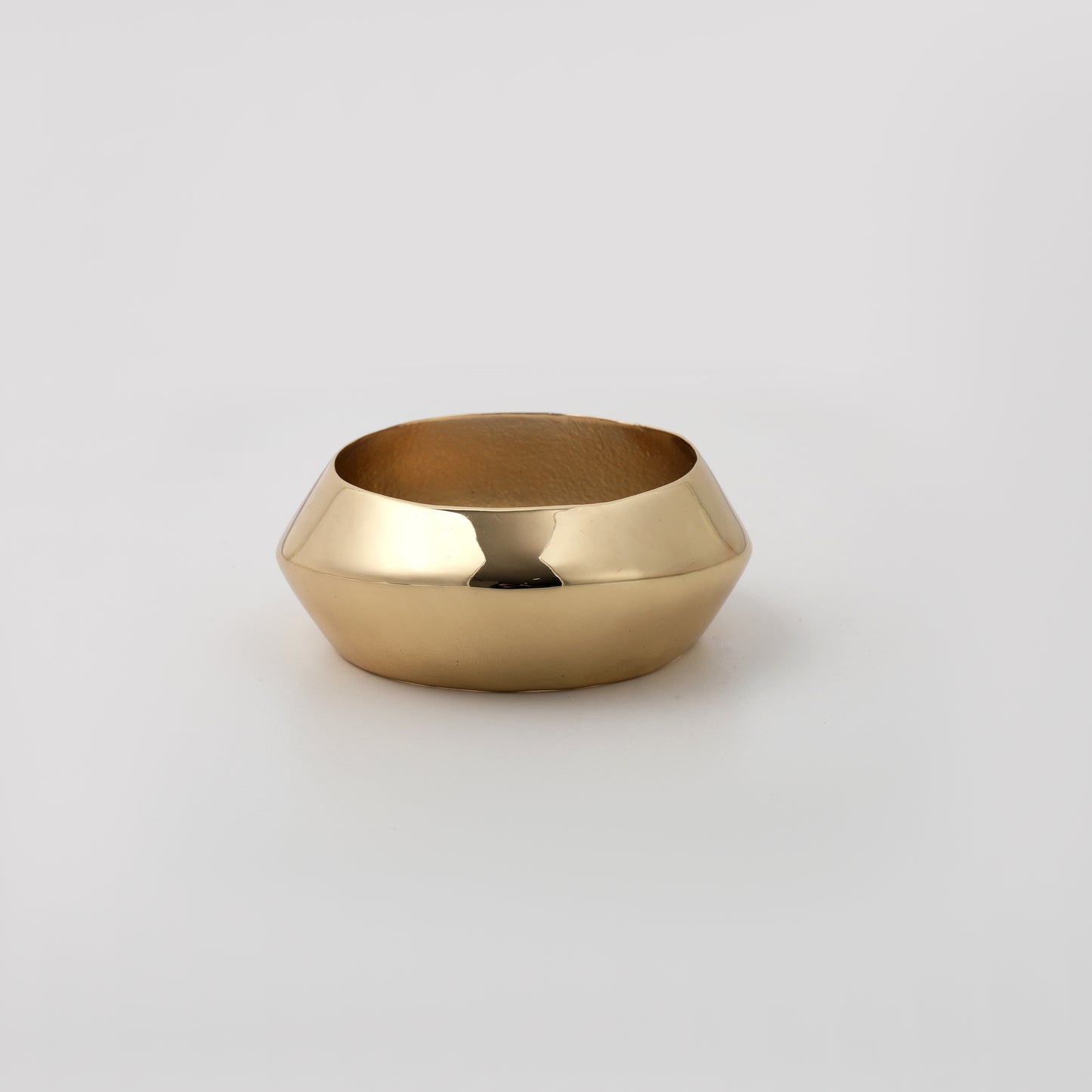 Glossy Gold Wide Bangle