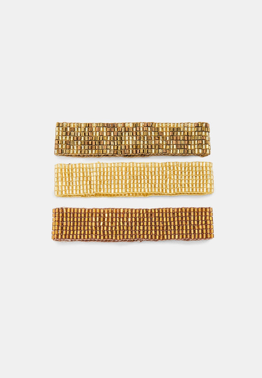 Gold-Tone Beaded Choker Set