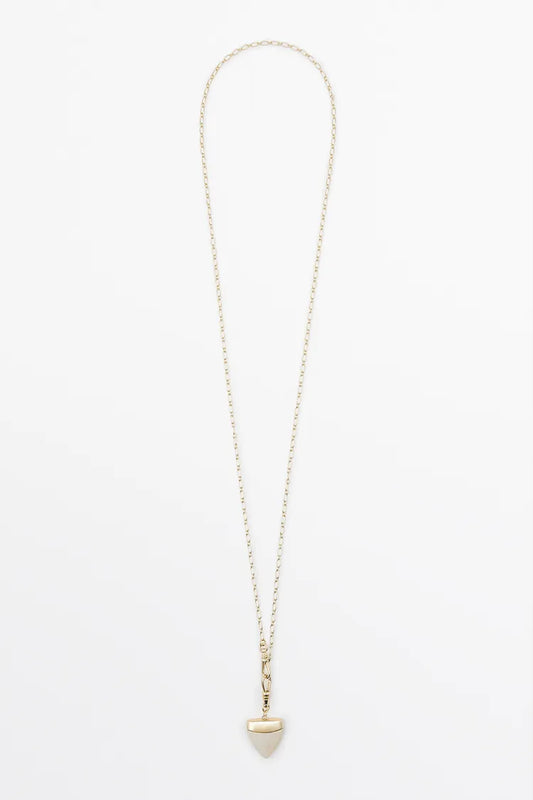 Gold Chain Necklace with Triangular Pendant