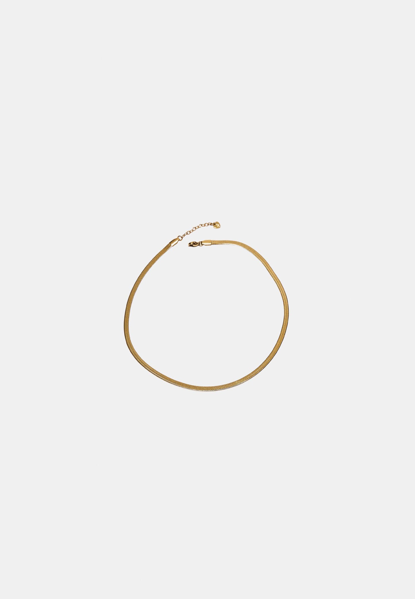 Gold Herringbone Chain Choker