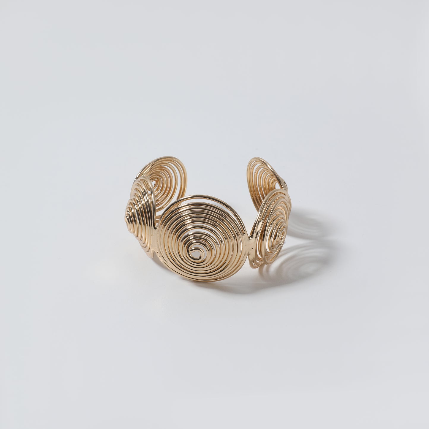 Gold Multi-Spiral Metal Cuff