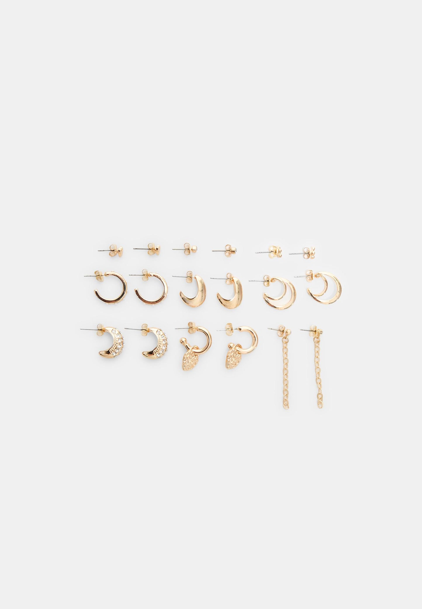 Gold Multi-Style Earring Set