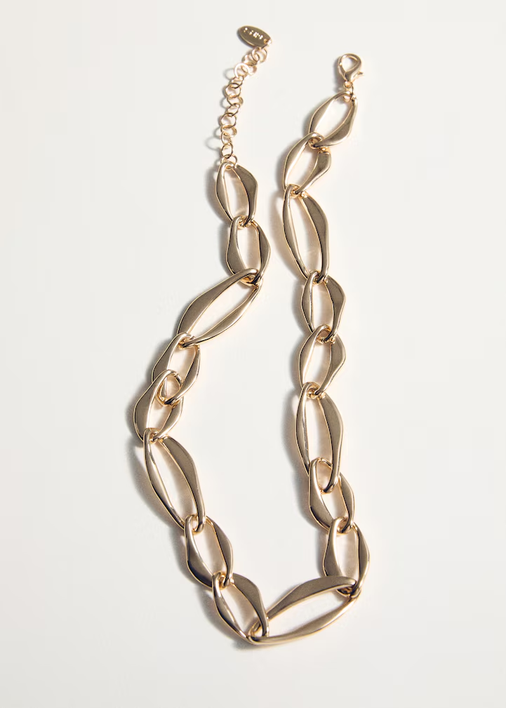 Gold Oversized Open Link Chain Necklace