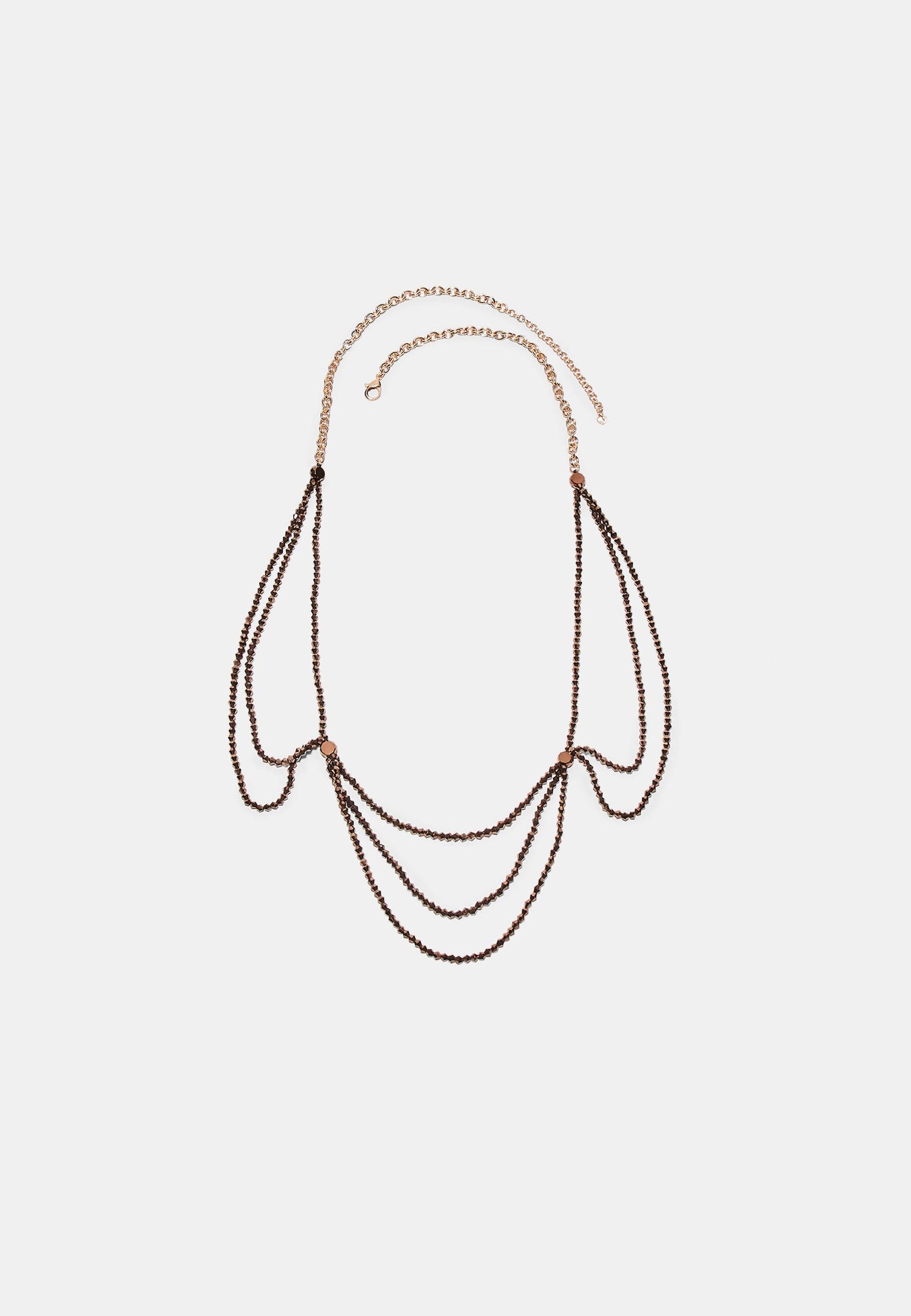 Gold and Brown Layered Chain Body Chain
