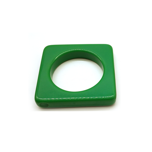 Green Resin Square - shaped Bracelet