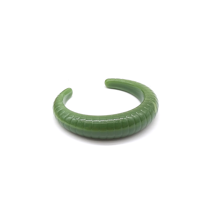 Green Textured Resin Cuff