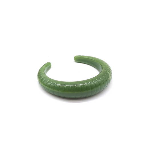 Green Textured Resin Cuff