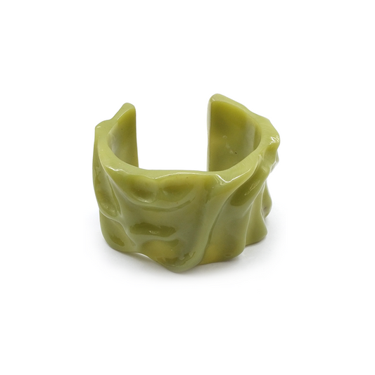 Green Textured Resin Cuff