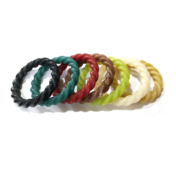 Multicolored Braided Resin Bracelets