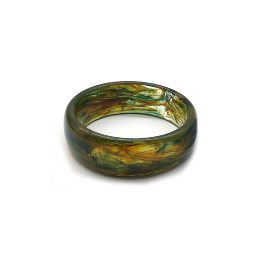 Multicolored Marbled Resin Bracelet