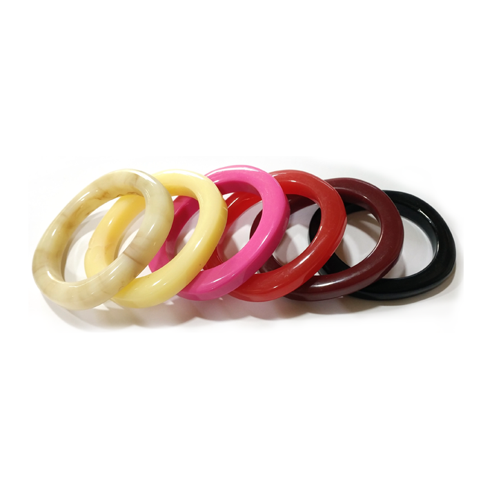 Multicolored Resin Bracelet Set