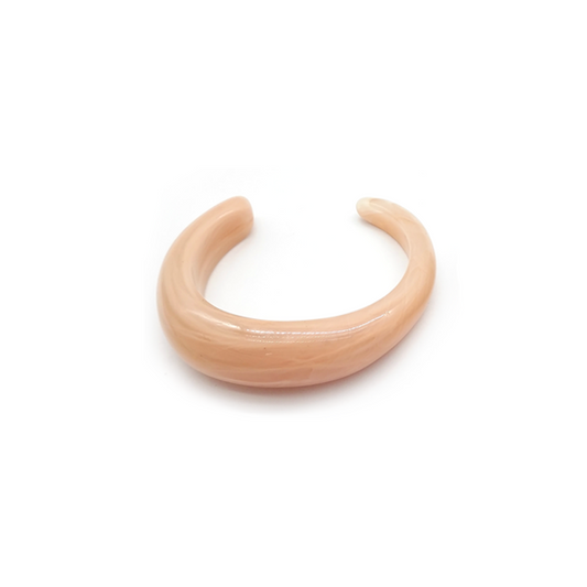 Peach Resin Curved Cuff