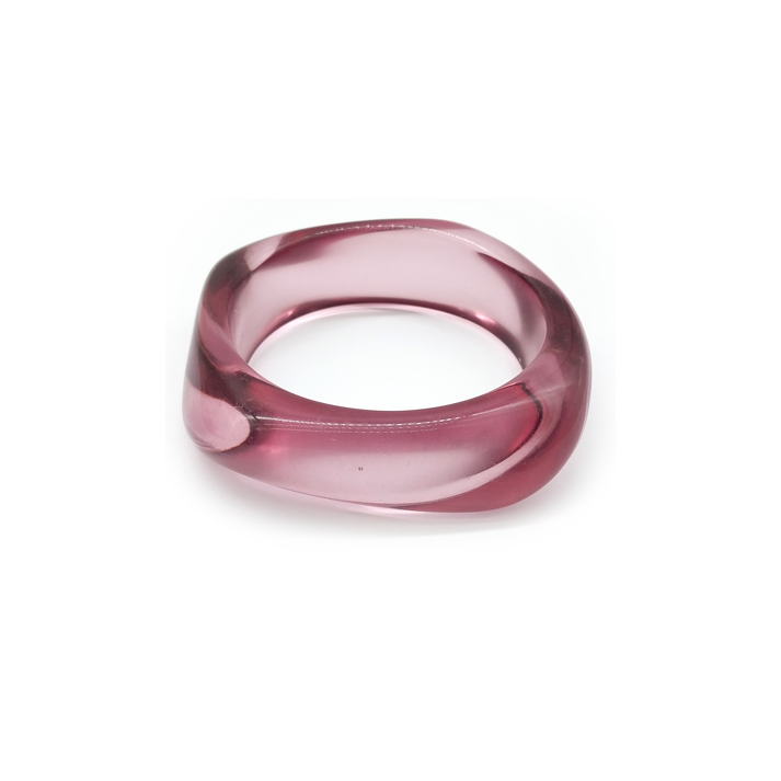 Pink Irregular - shaped Resin Bracelet