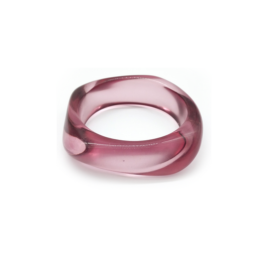 Pink Irregular - shaped Resin Bracelet