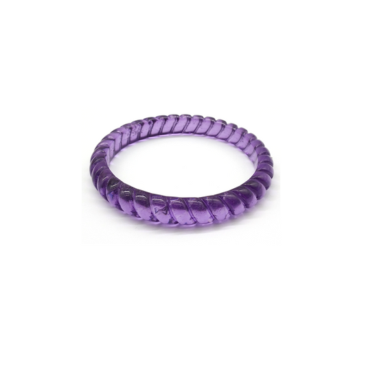 Purple Braided Resin Bracelet