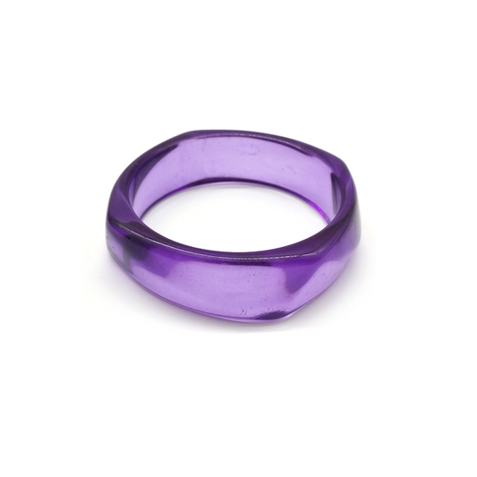 Purple Irregular - shaped Resin Bracelet