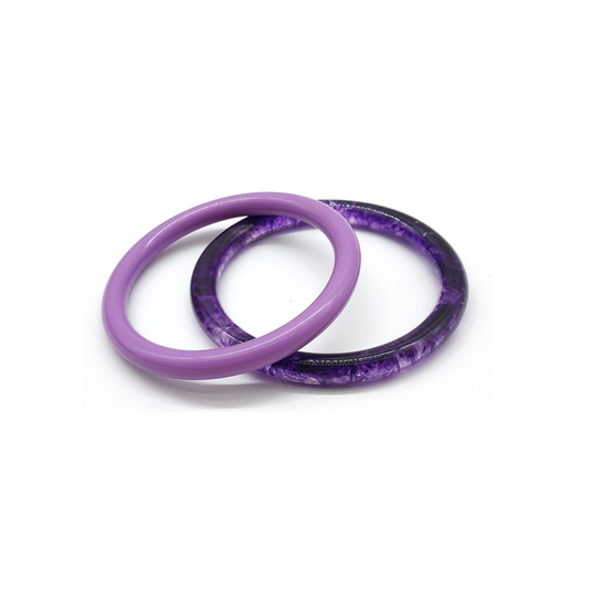 Purple Resin Bracelet Set
