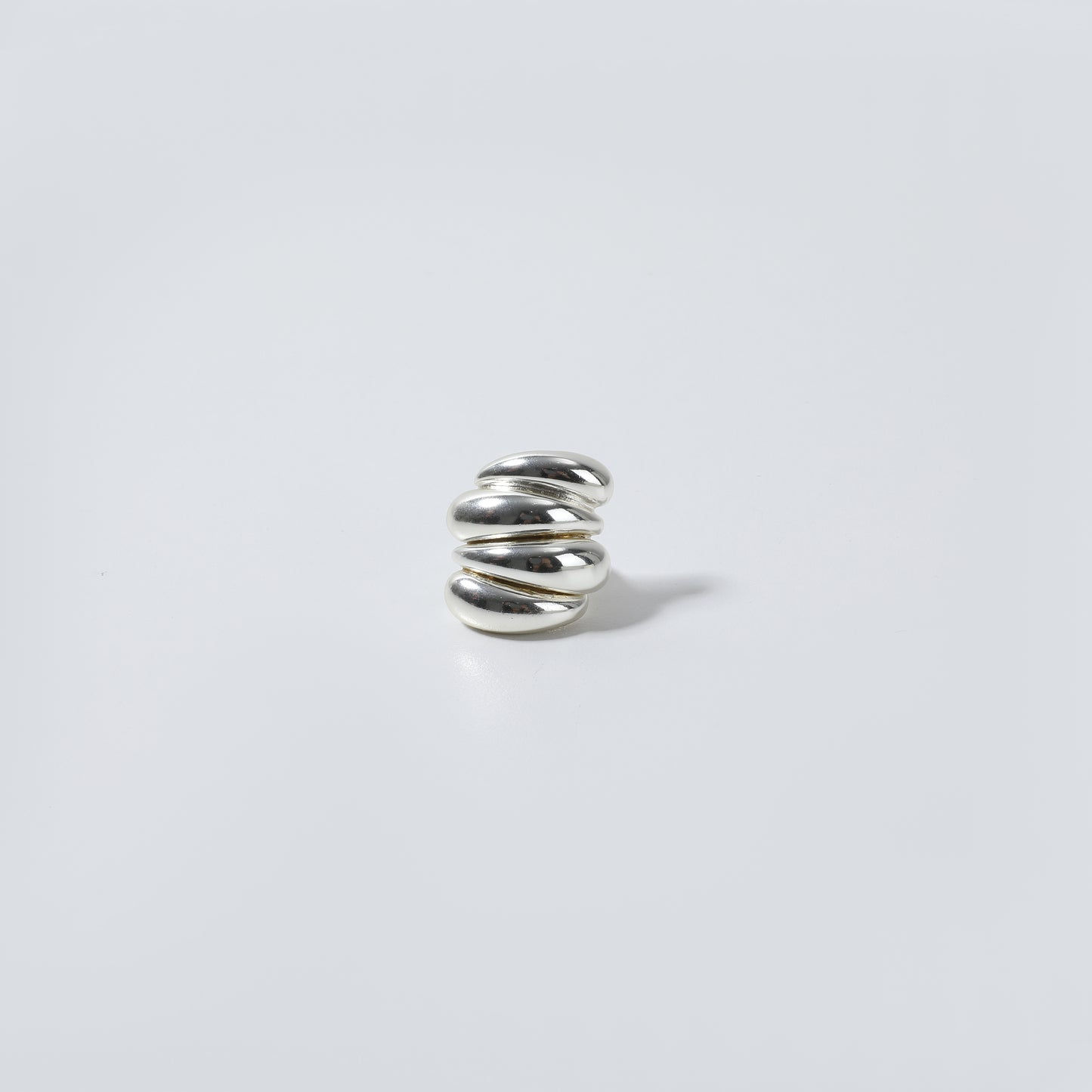 Silver Multi-Row Curved Band Ring