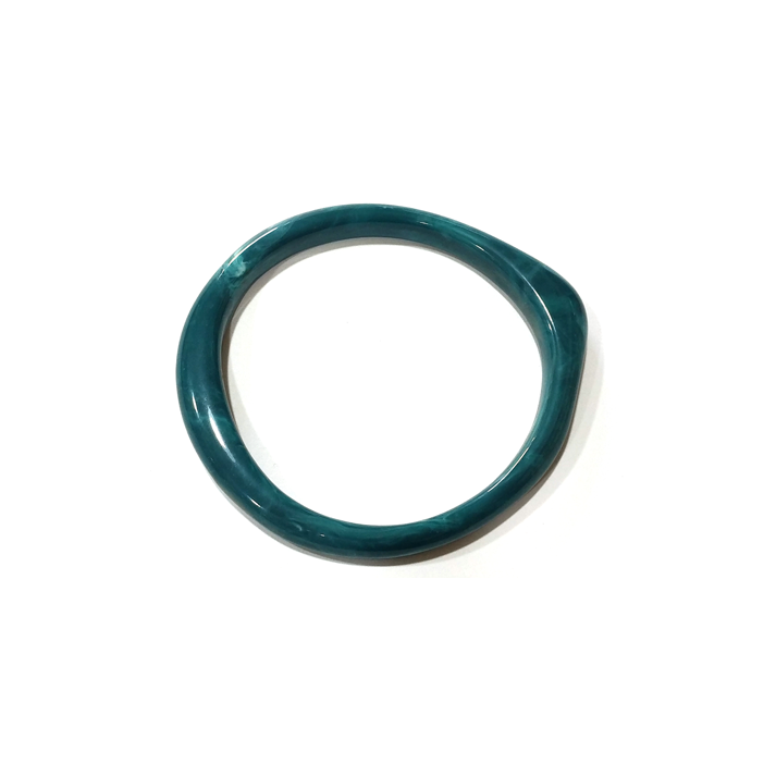 Teal Irregular - shaped Resin Bracelet