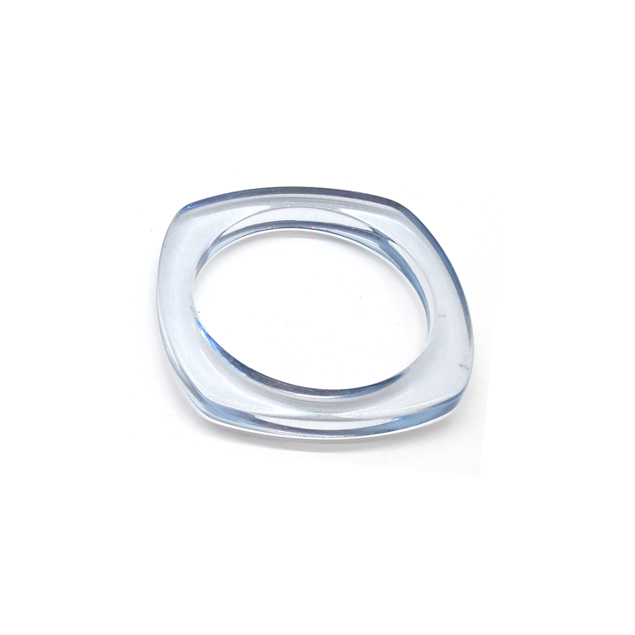 Transparent Blue Resin Square - shaped Bracelet