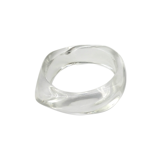 Transparent Irregular - shaped Resin Bracelet