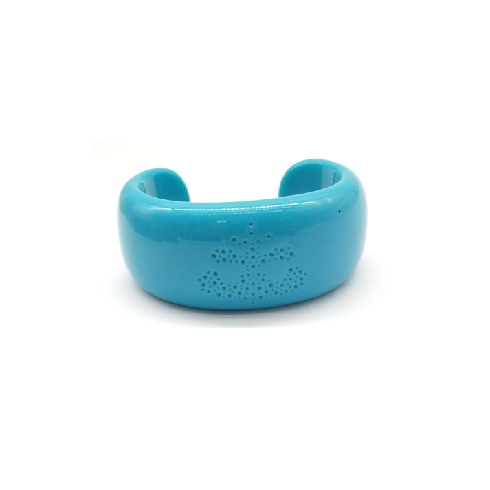 Turquoise Resin patterned Cuff
