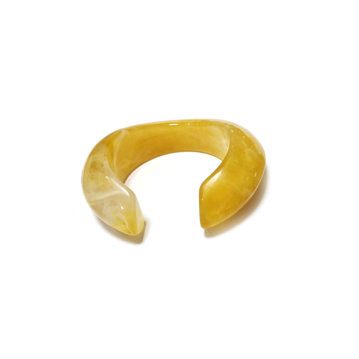 Yellow Resin Cuff Bracelet
