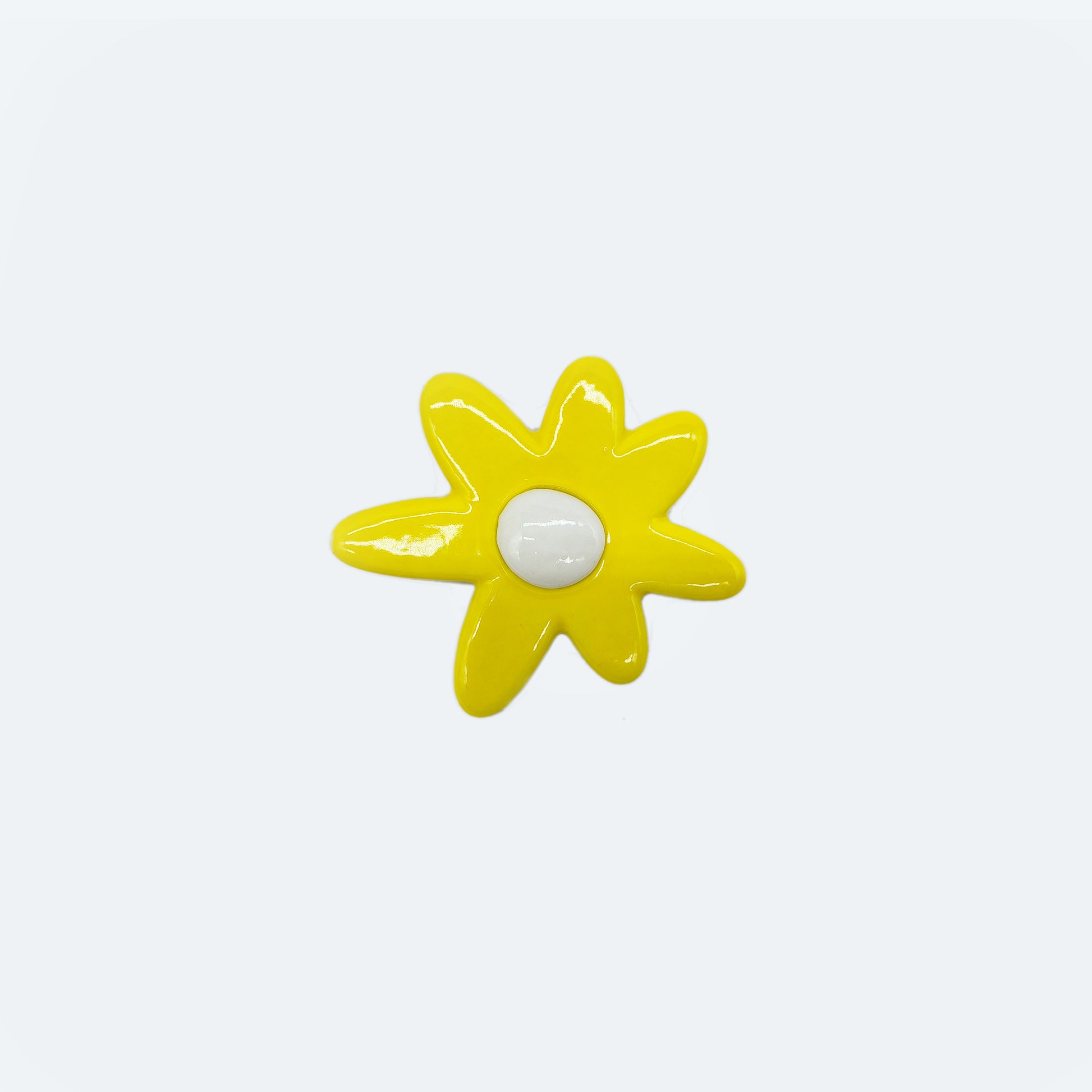 Ceramic flower brooch